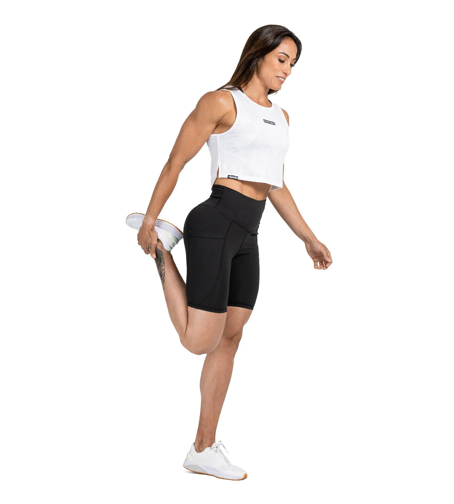 Sabre Crop Tank - Ice White