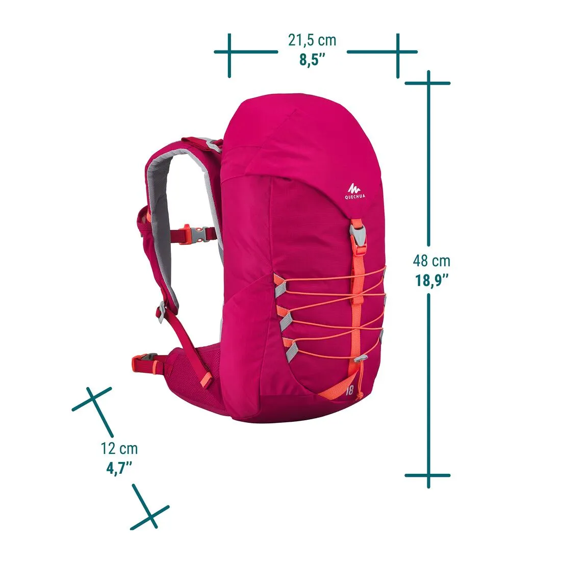 Sac à dos de randonnée enfant 7-15 ans 18L - MH500 marron