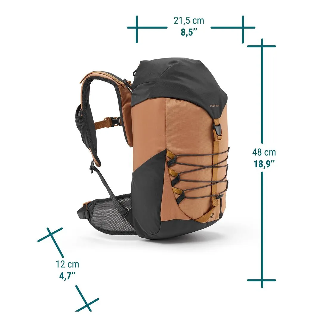 Sac à dos de randonnée enfant 7-15 ans 18L - MH500 marron
