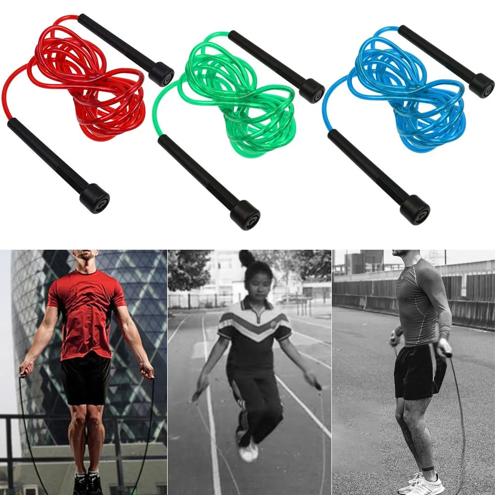 Skipping Rope Nylon Jump Speed Exercise Handle Boxing Fitness Adjustable