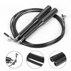 Soga Para Saltar Crossfit Fitness Aluminio - Negro