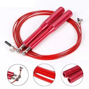 Soga Para Saltar Crossfit Fitness Aluminio - Rojo