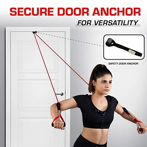 SOLARA Unbreakable Resistance Band for Exercise (11 pcs) - 100% Natural Latex Fitness Band- Resistance Bands for Workout for Men & Women, eBook & 20 Videos Included - 2 yr Warranty