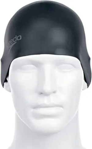 Speedo Unisex-Adult Plain Moulded Silicone Swimcap