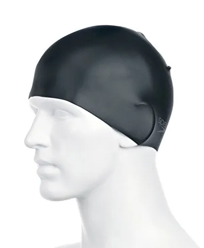 Speedo Unisex-Adult Plain Moulded Silicone Swimcap