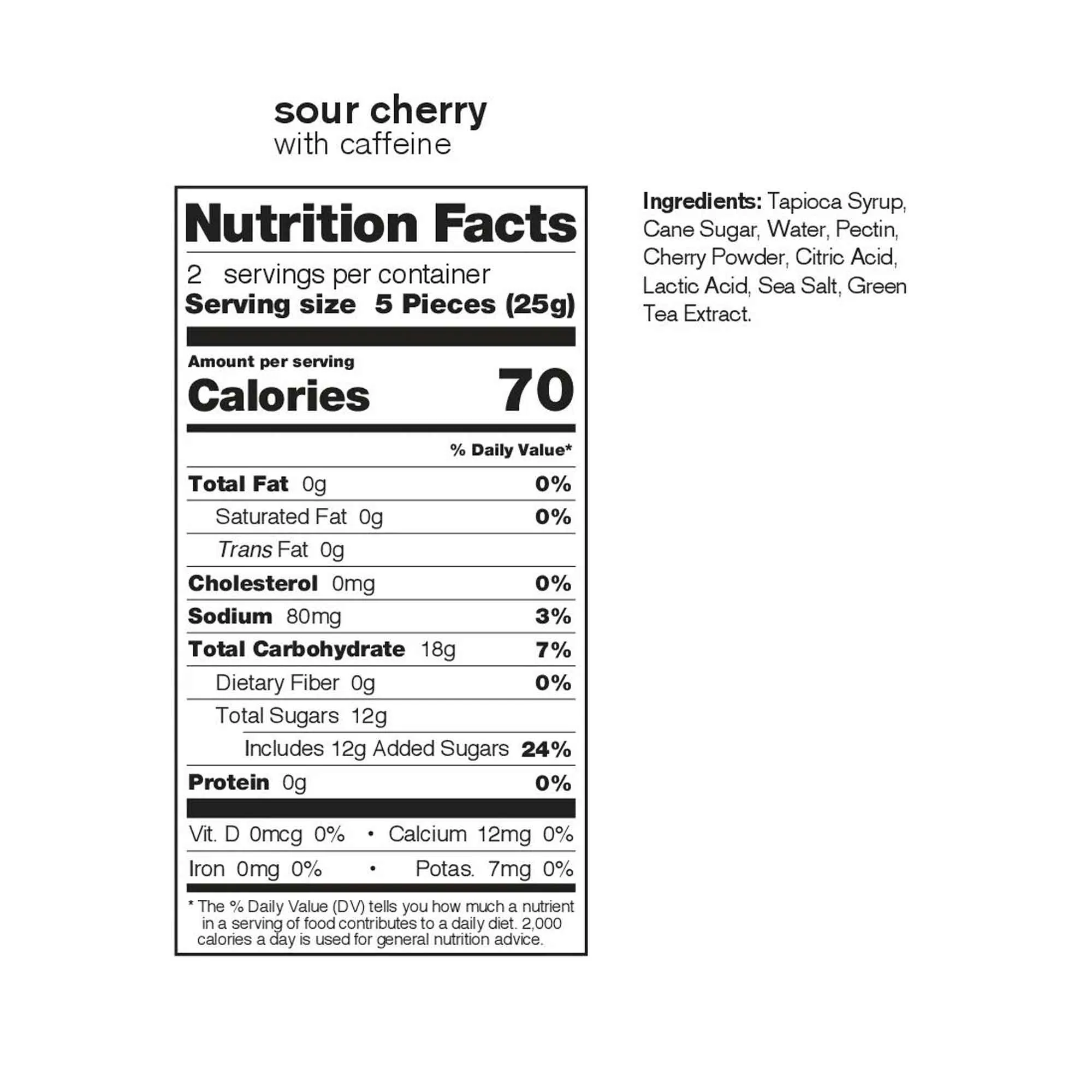 Sport Energy Chews, Sour Cherry, Single Serving