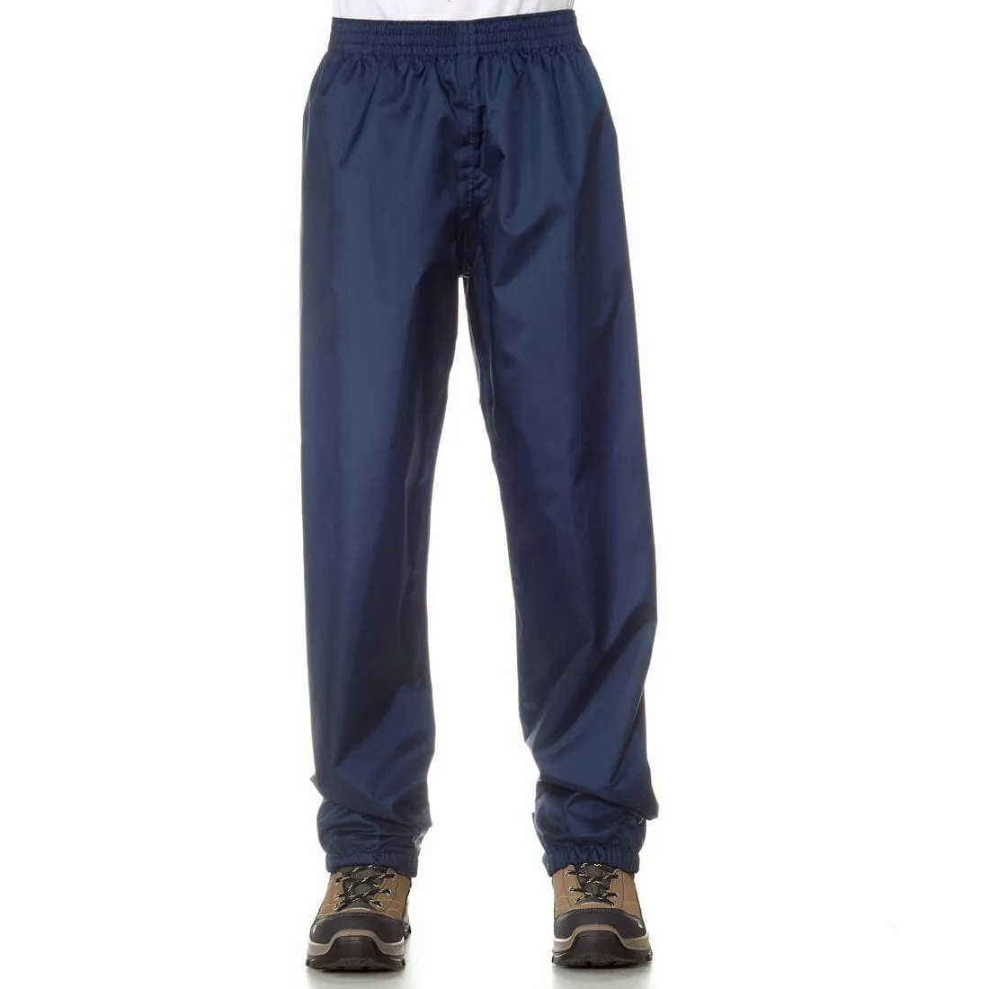 Surpantalon imperméable de randonnée enfant 7-15 ans, MH100 bleu marine