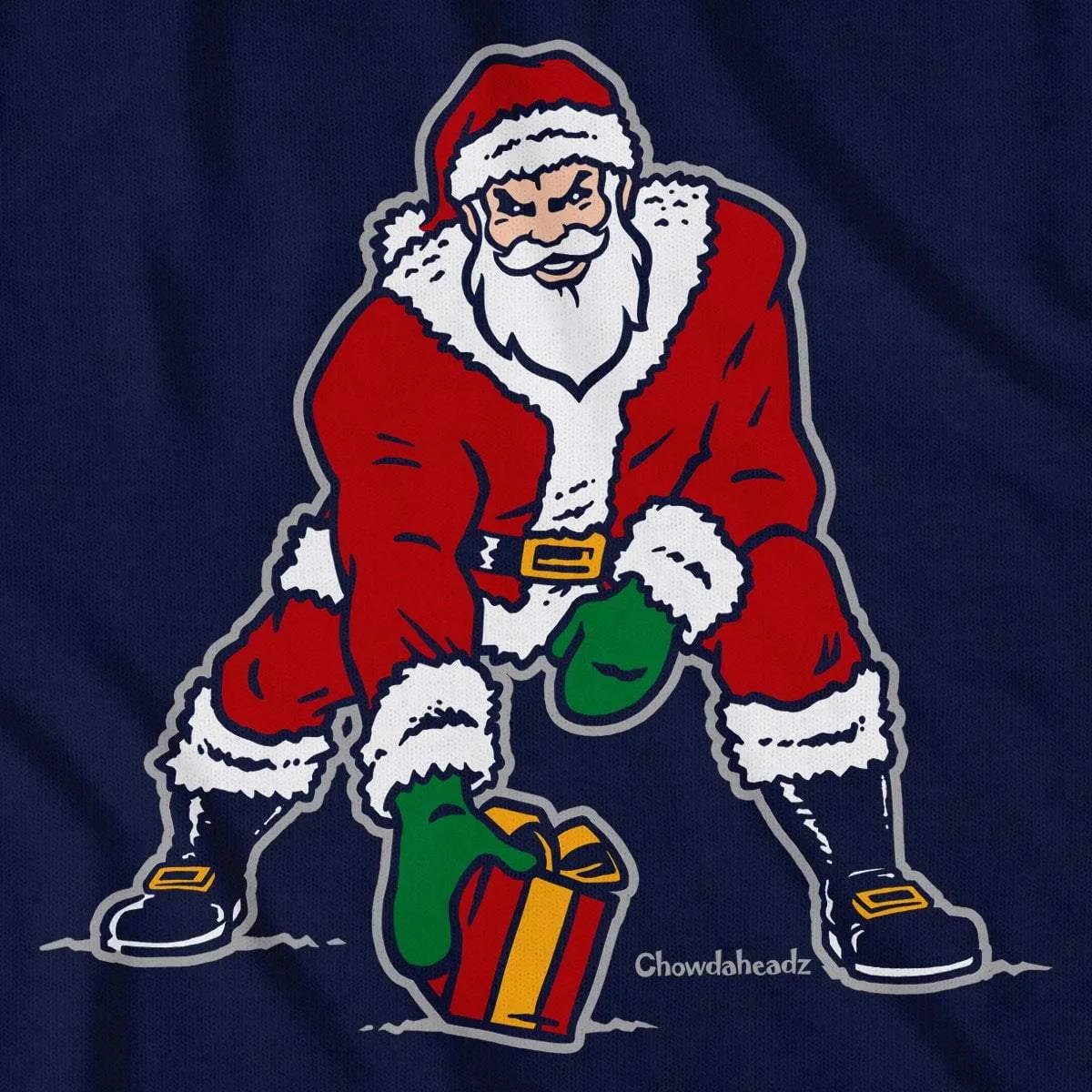 Three Point Stance Santa T-Shirt