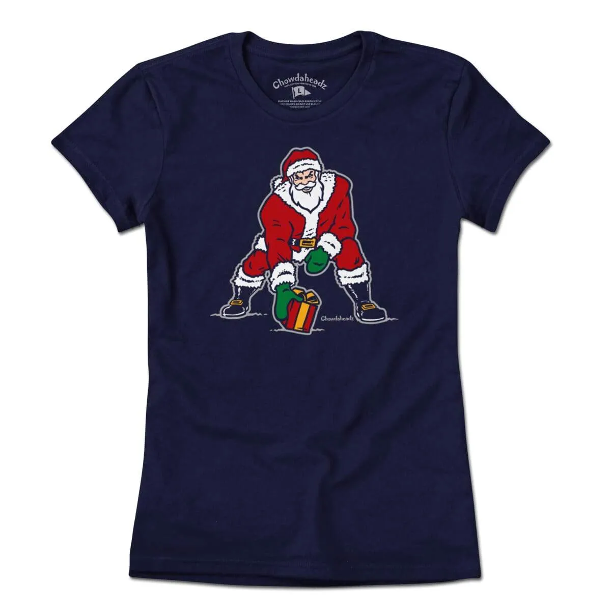 Three Point Stance Santa T-Shirt