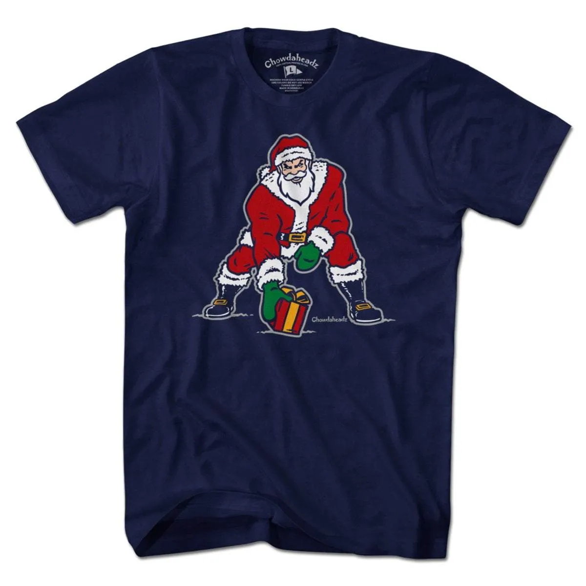 Three Point Stance Santa T-Shirt