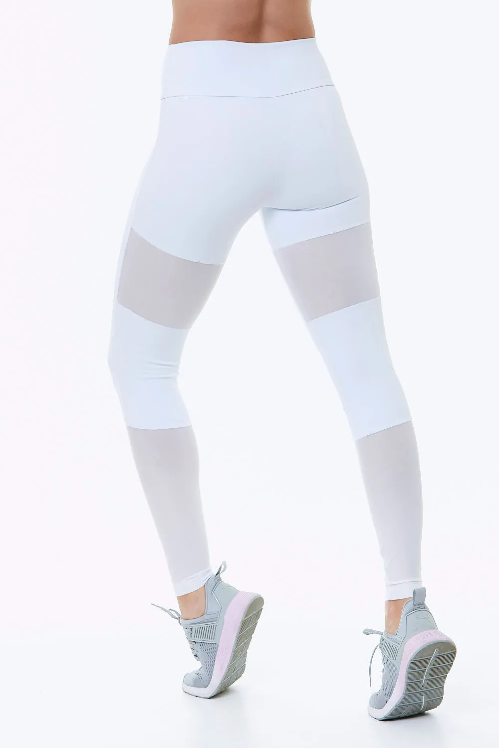 TOTAL WHITE ASTRAL FULL LENGTH LEGGINGS EMANA