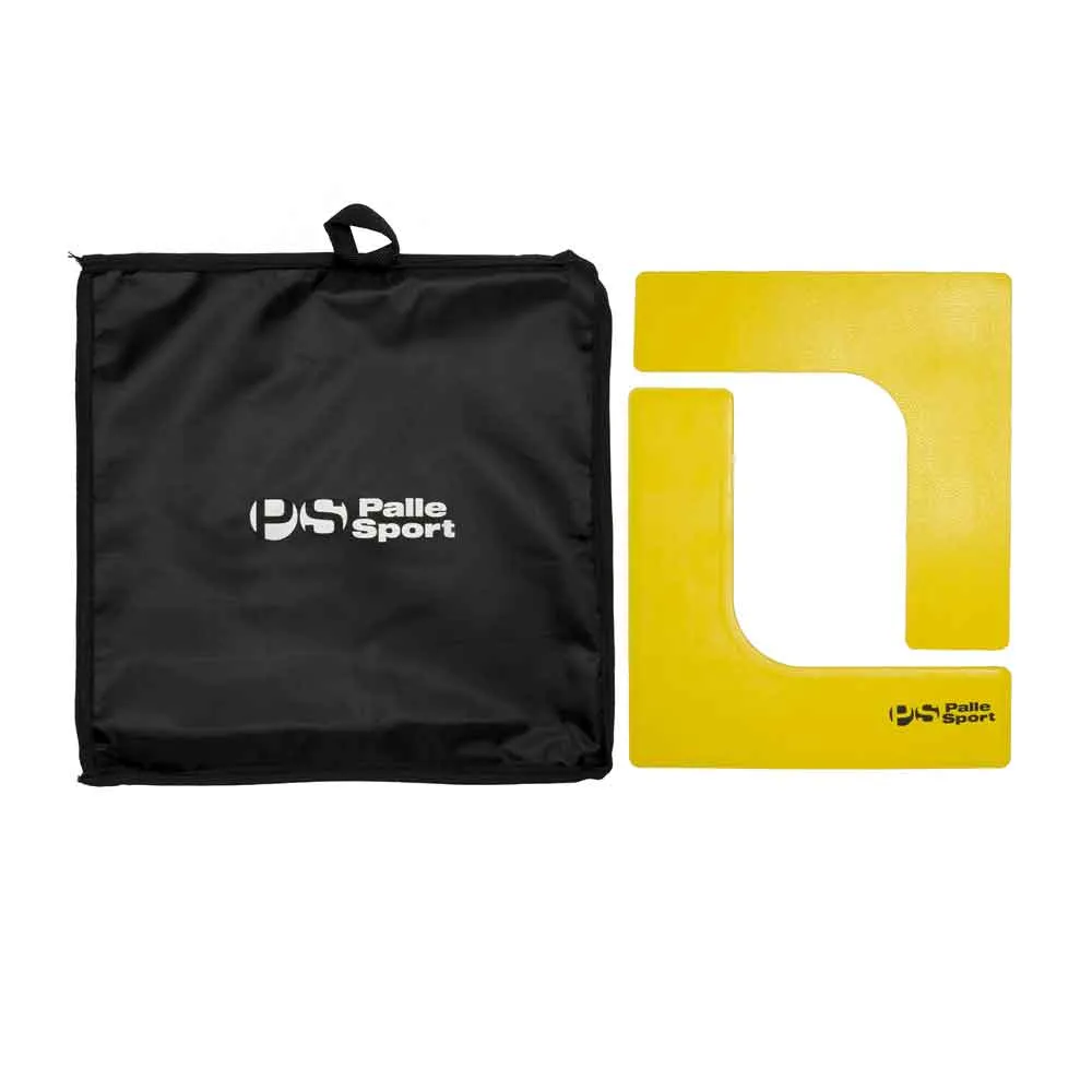 Training – L-Shaped Flat Rubber Markers - Set of 15 – Colour: Yellow