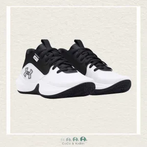 *Under Armour Unisex Grade School Lockdown 7 Basketball Shoes -  White/Black (O1-158)