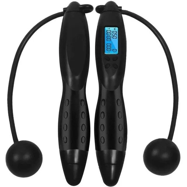 Unisex For Indoor Fitness Smart LCD Jump Skip Rope With Anti-Slip Handle