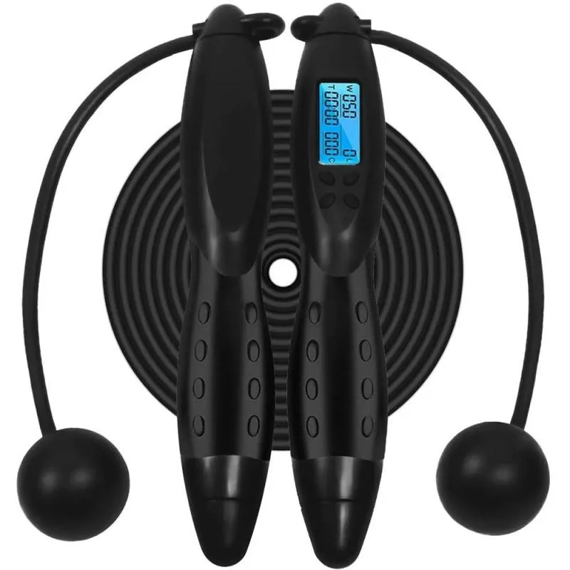 Unisex For Indoor Fitness Smart LCD Jump Skip Rope With Anti-Slip Handle