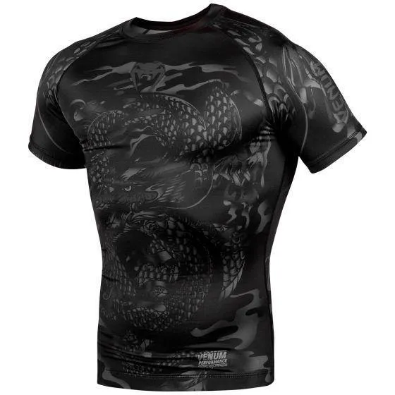 VENUM DRAGON FLIGHT RASHGUARD SHORT SLV - BLK