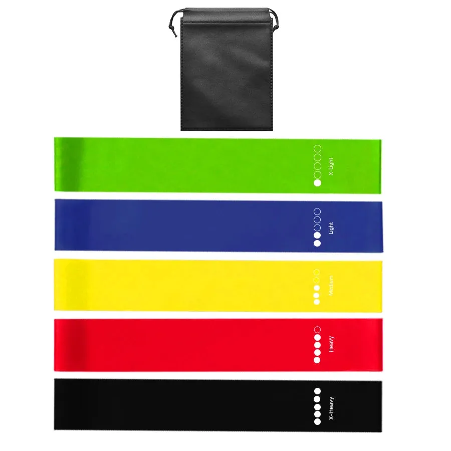 Versatile Yoga and Fitness Bands Set: Elevate Your Home Workouts with 5 Levels of Resistance