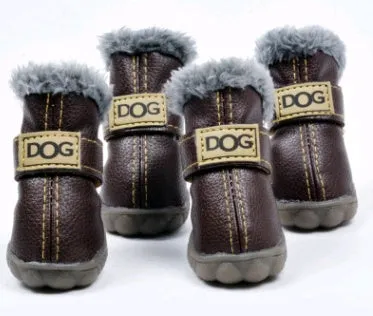 Waterproof Anti-Slip Winter Dog Boots for Snow and Rain