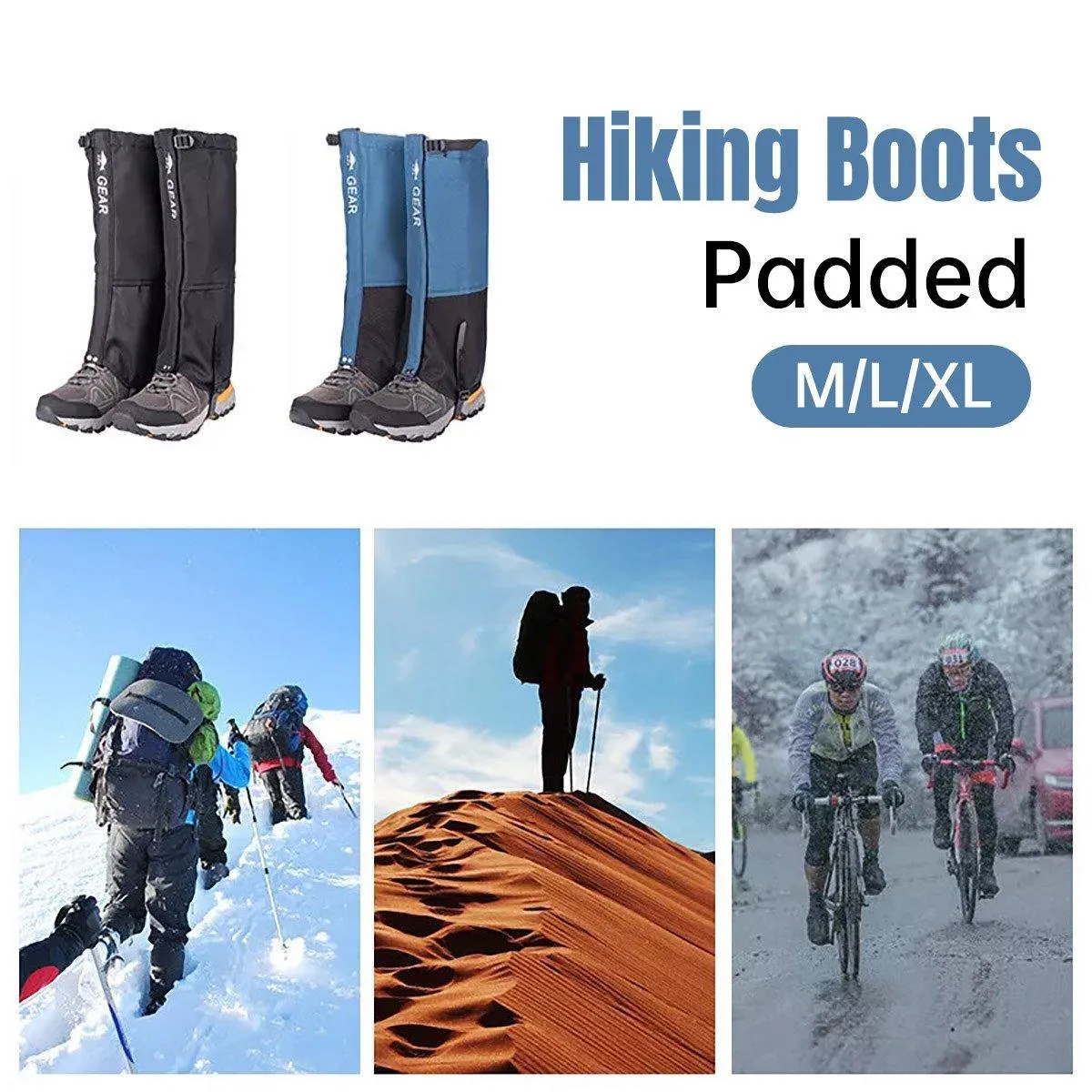 Waterproof Gaiters Snowproof Sandproof Leg Cover Hiking Skiing Outdoor Gear