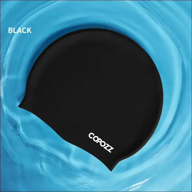 Waterproof silicone swimming cap for long hair women - ear protection - water sports, pool swim hat