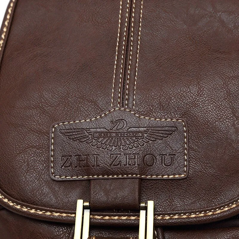Waterproof Soft PU Leather Backpack