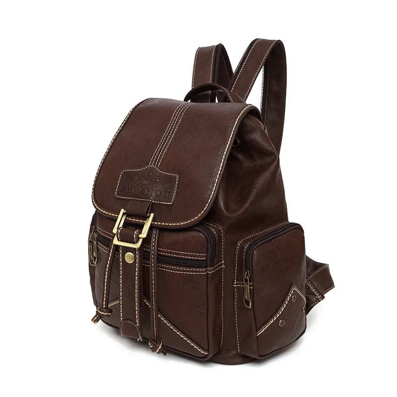 Waterproof Soft PU Leather Backpack