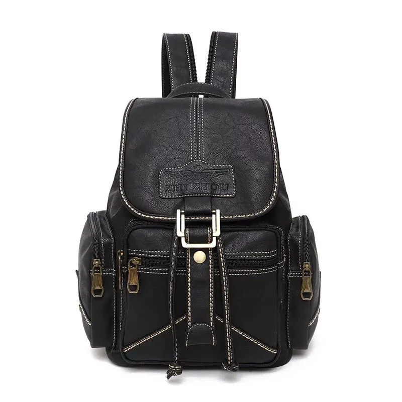 Waterproof Soft PU Leather Backpack