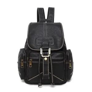 Waterproof Soft PU Leather Backpack