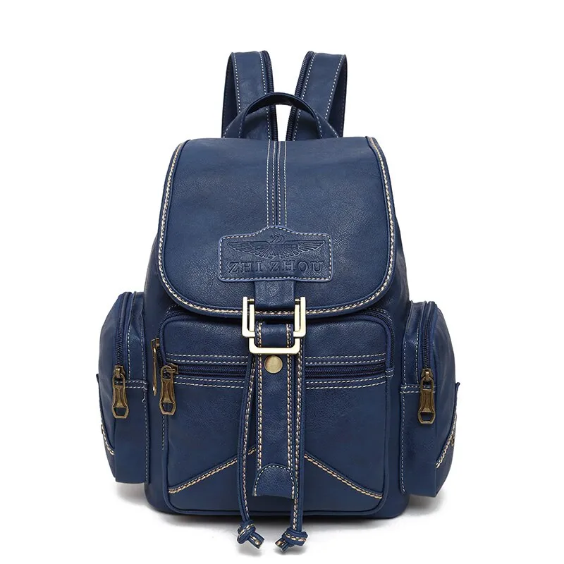 Waterproof Soft PU Leather Backpack