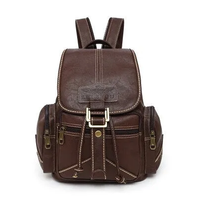 Waterproof Soft PU Leather Backpack