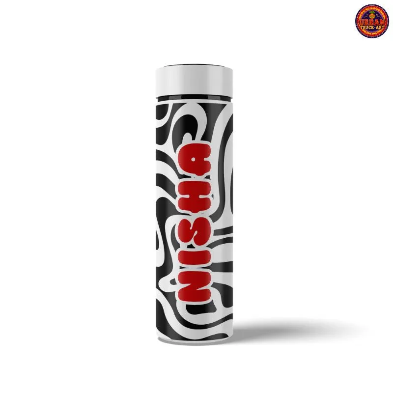 White Personalised Illusion Water Bottle