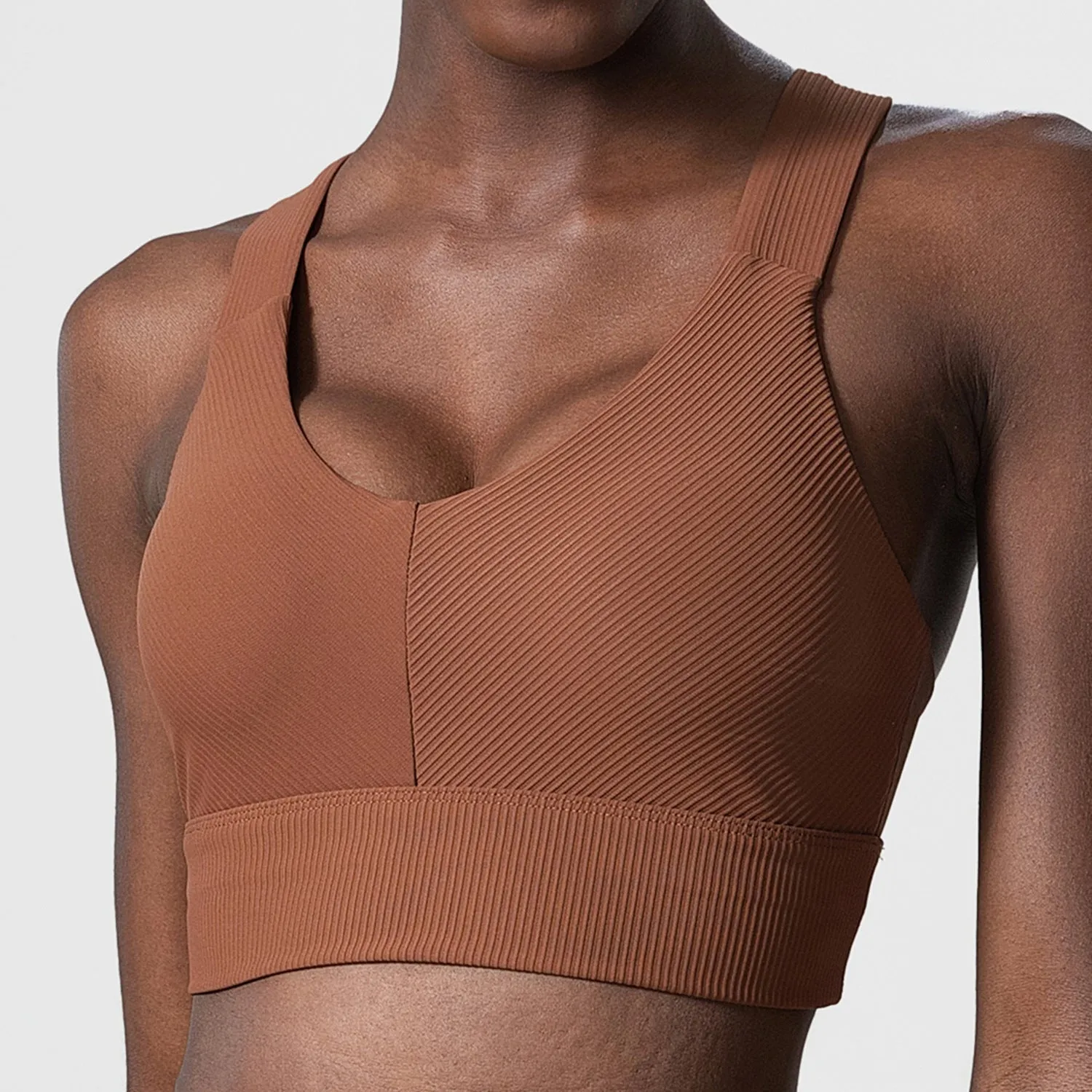 Wide Shoulder Straps I-Back Supportive Fitness Yoga Sports Bra
