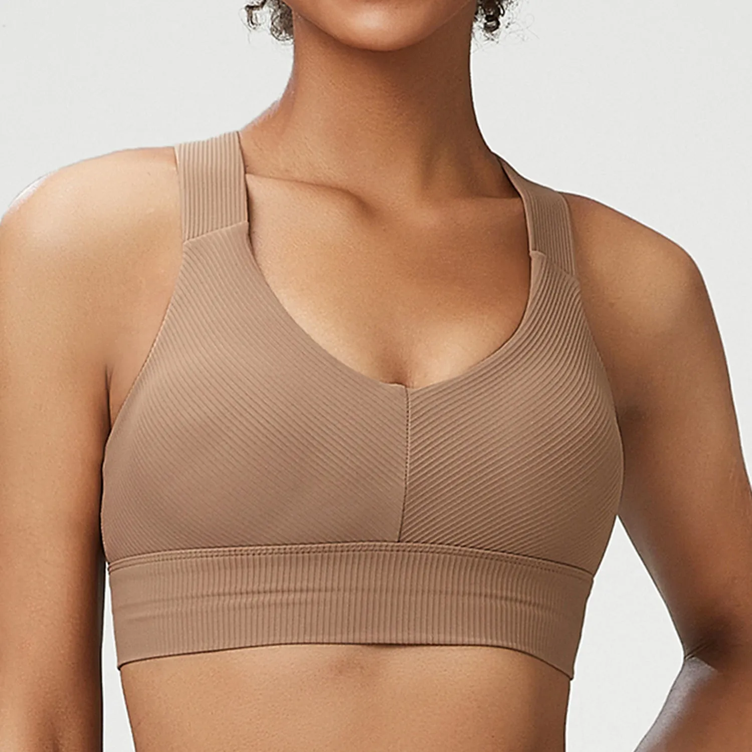 Wide Shoulder Straps I-Back Supportive Fitness Yoga Sports Bra