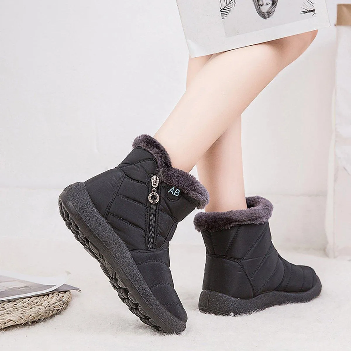 Winter Warm Cotton Shoes Soft Sole Old Beijing Cotton Shoes Women Men Snow Boots