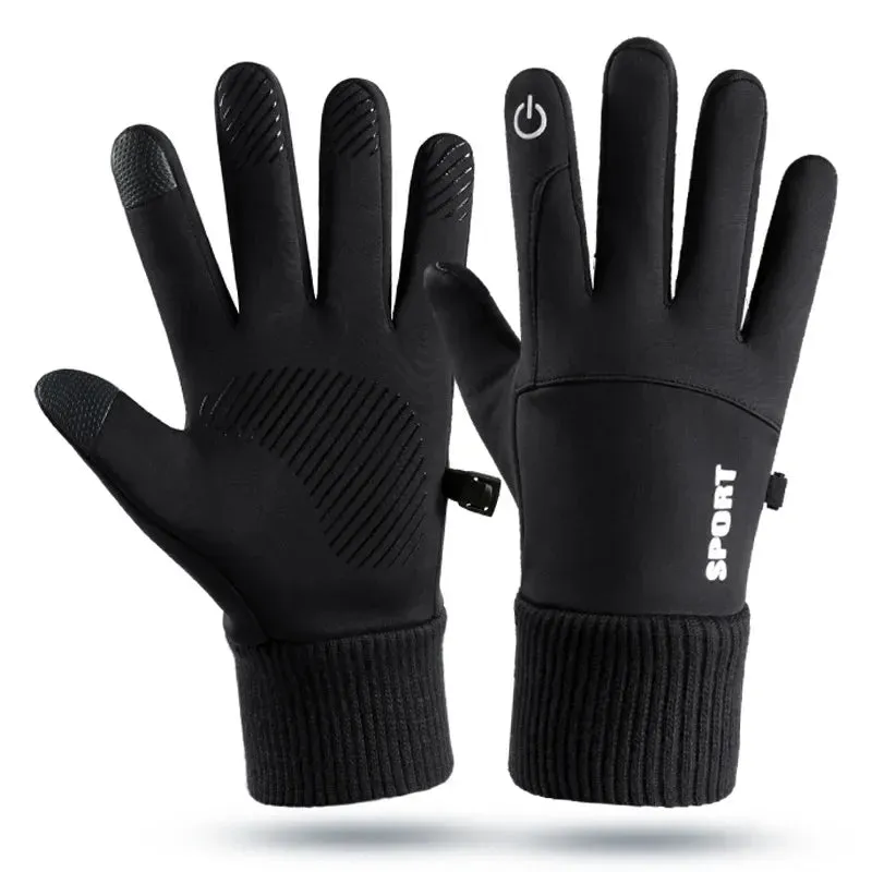 Winter Waterproof Full Finger Fleece Gloves for Outdoor Sports