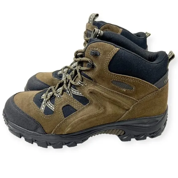Wolverine Brighton Leather Steel Toe Mid Hiking Boot Brown 11