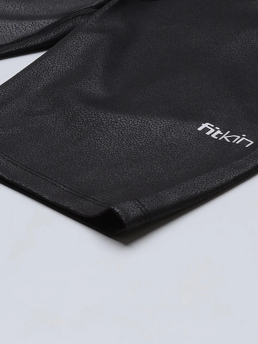 Women Black Animal Printed Slim Fit High-Rise Training Sports Shorts
