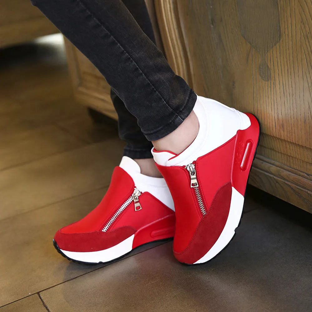 Women Fashion Sneakers Sports Running Hiking Thick Bottom Platform Shoes