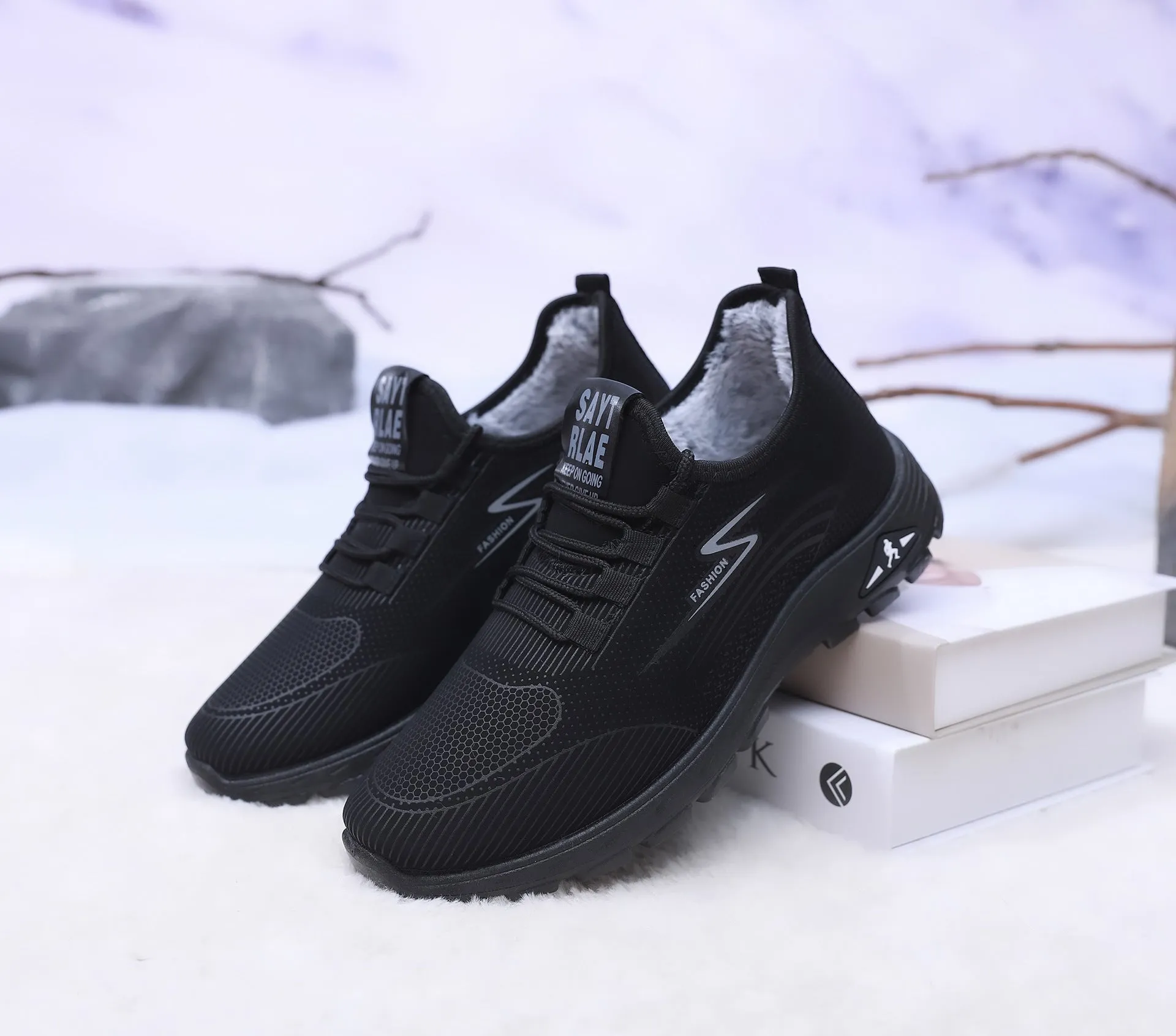 Women's Cow Waterproof Surface Female Fleece-lined Thick Women's Shoes