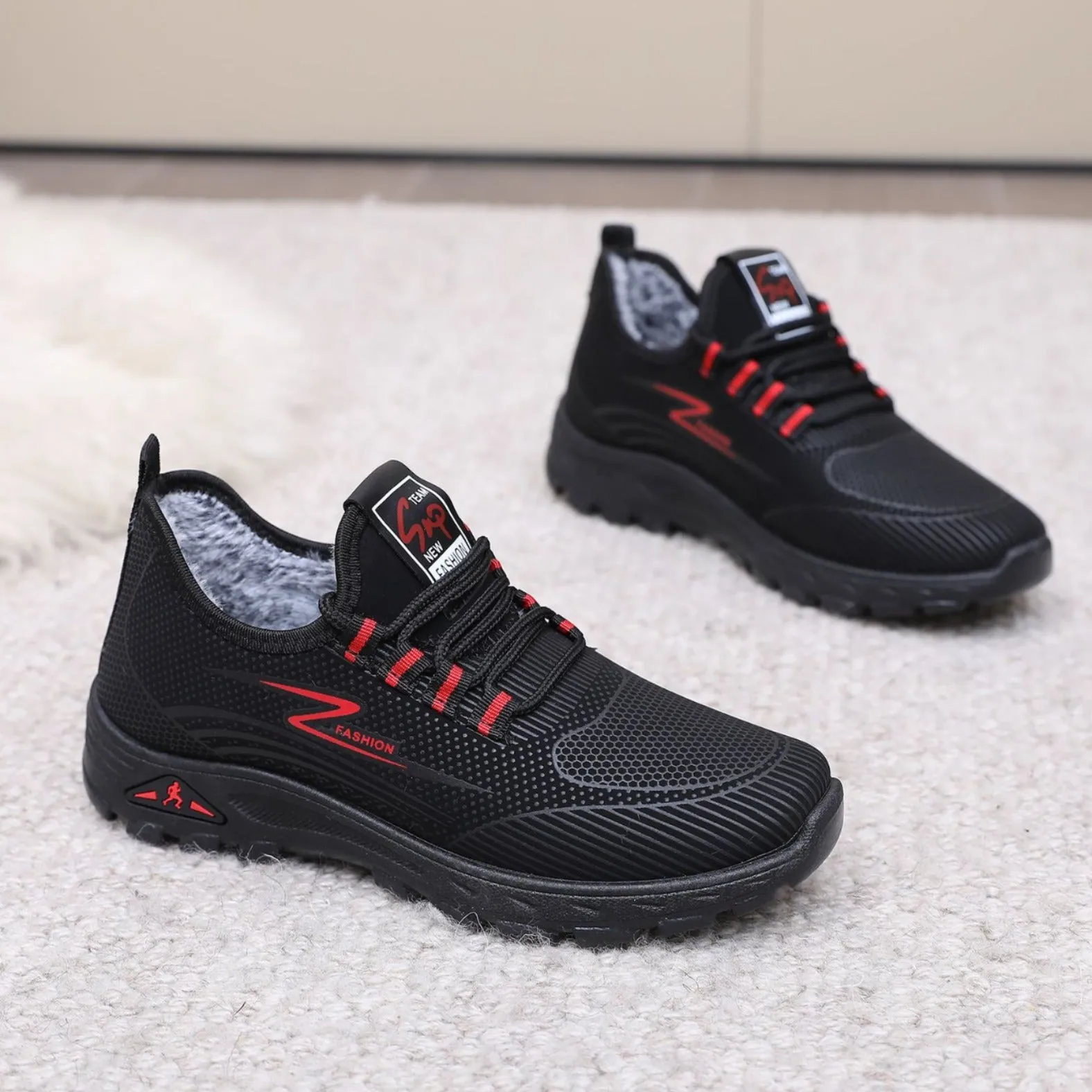 Women's Cow Waterproof Surface Female Fleece-lined Thick Women's Shoes