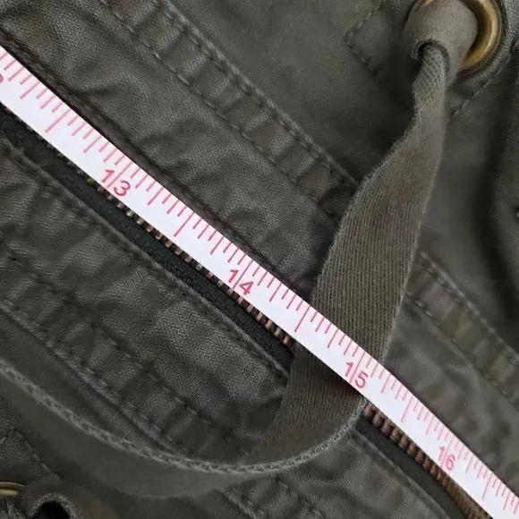 Women's J. CREW Military Utility Jacket SZ XS Olive Army Green Full Zip Pockets