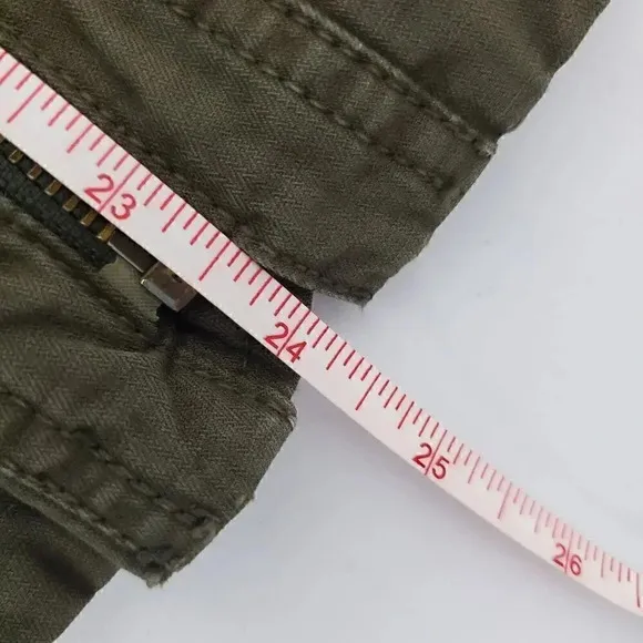 Women's J. CREW Military Utility Jacket SZ XS Olive Army Green Full Zip Pockets