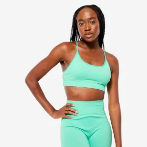 Women's Light Support Seamless Ribbed Sports Bra
