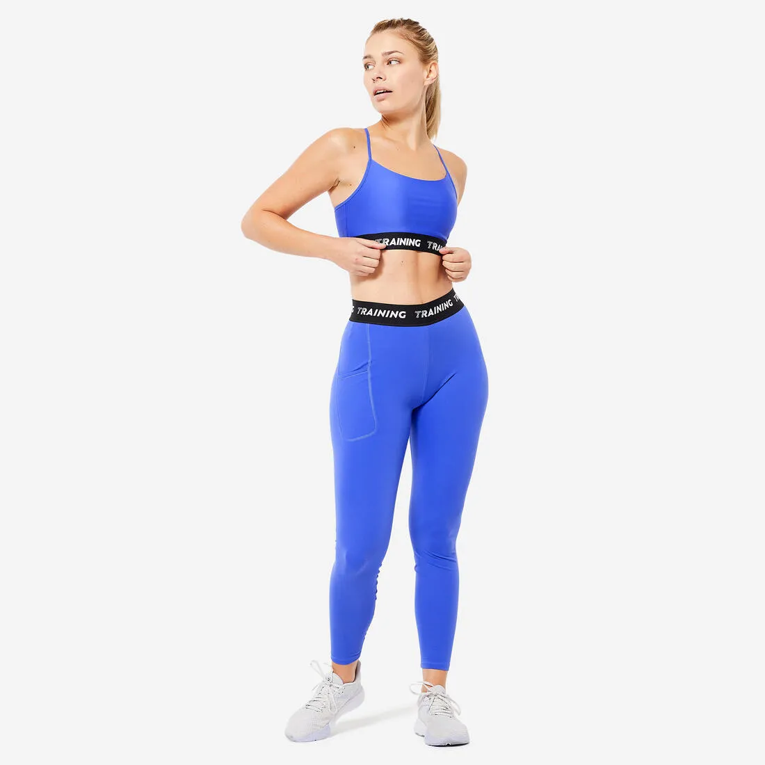 Women's Light Support Sports Bra with Thin Crossover Straps