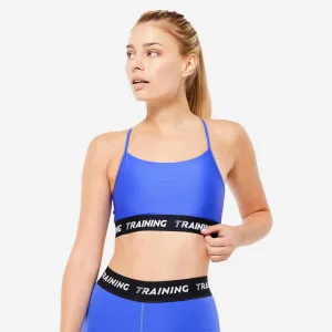 Women's Light Support Sports Bra with Thin Crossover Straps