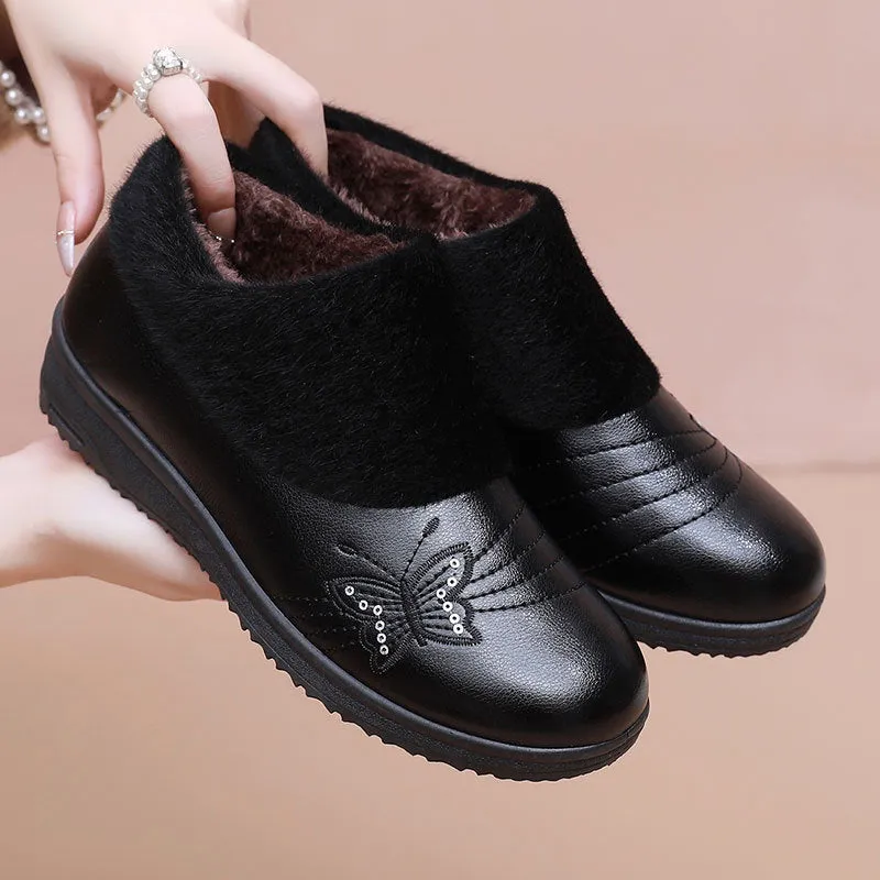 Women's Mother's Cotton Winter Waterproof Warm Elderly Women's Shoes