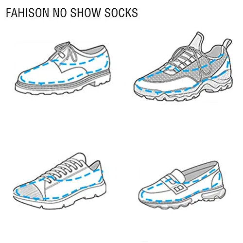 Women's No Show Cushion Socks,Low Cut Invisible Anti-Slid Casual Cotton Socks | Actinput