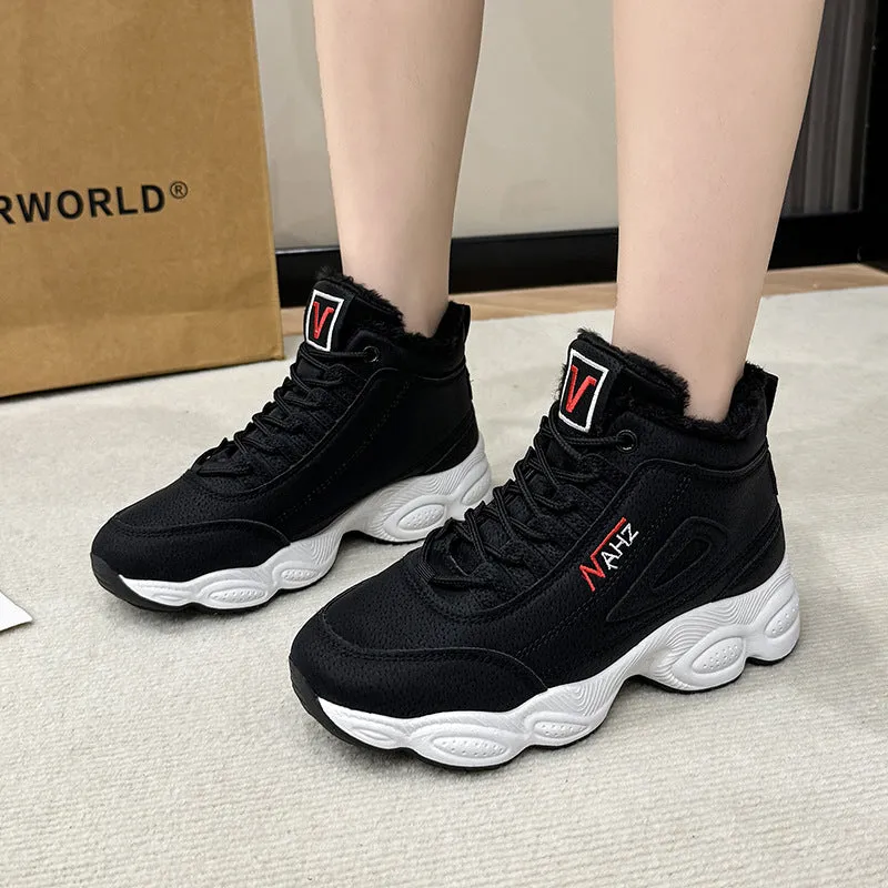 Women's Trendy Fleece-lined Winter Warm Fashion Northern Women's Shoes