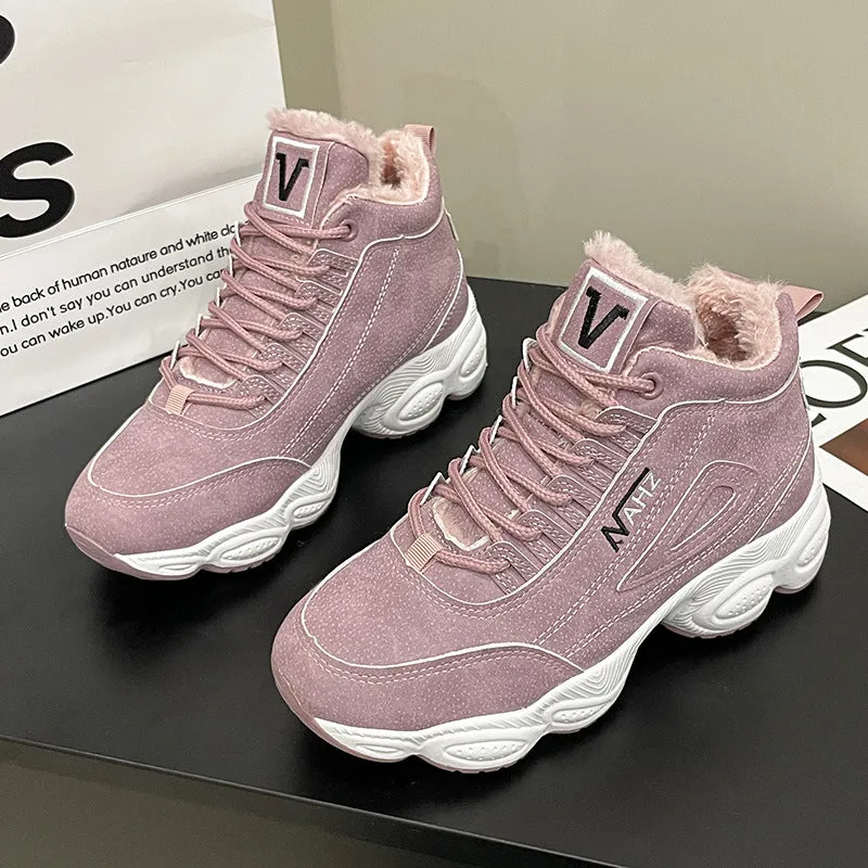 Women's Trendy Fleece-lined Winter Warm Fashion Northern Women's Shoes