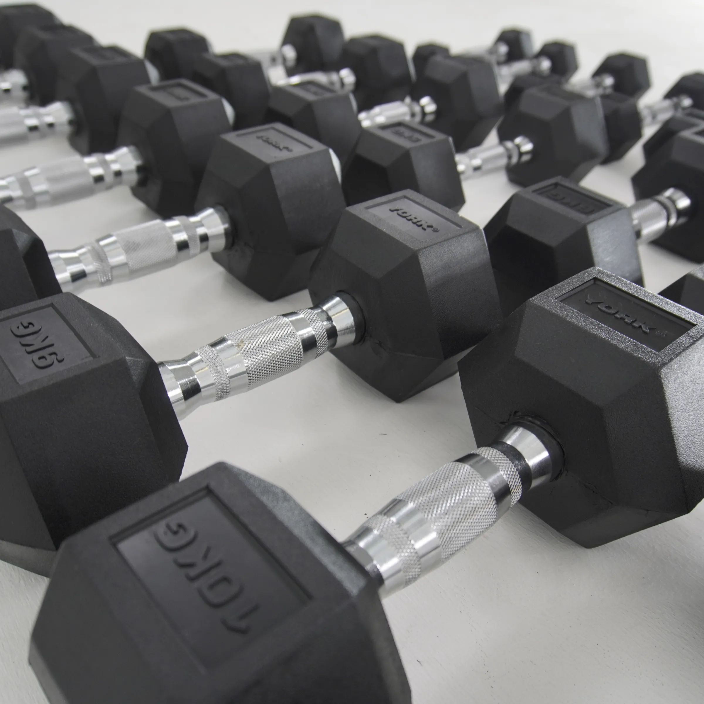 York Barbell 110kg Pro Hex Dumbbell Rack Set Bundle